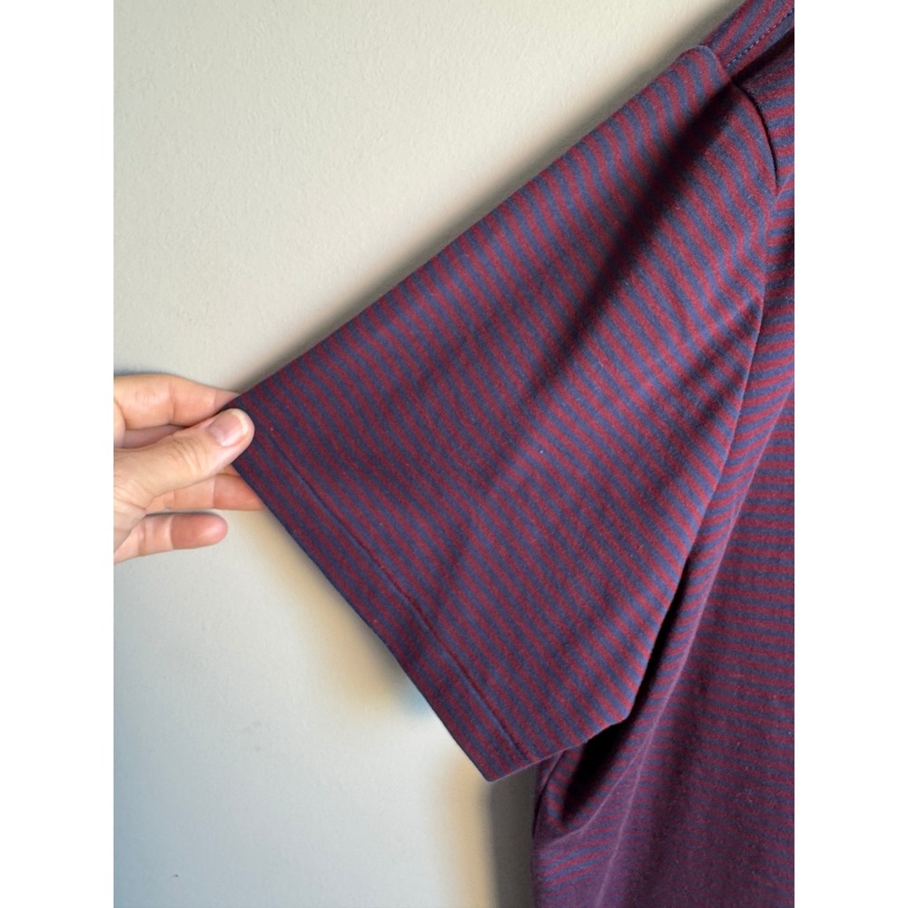 Polo Ralph Lauren Mens Burgundy Striped Polo Shirt XL Preppy Classic Nautical - Picture 4 of 13